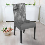 Monochrome Shar Pei Print Dining Chair Slipcover