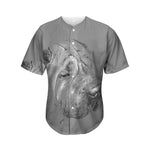 Monochrome Shar Pei Print Men's Baseball Jersey