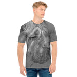 Monochrome Shar Pei Print Men's T-Shirt