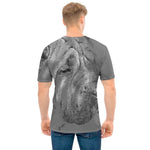 Monochrome Shar Pei Print Men's T-Shirt
