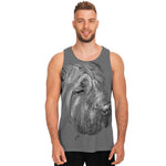 Monochrome Shar Pei Print Men's Tank Top