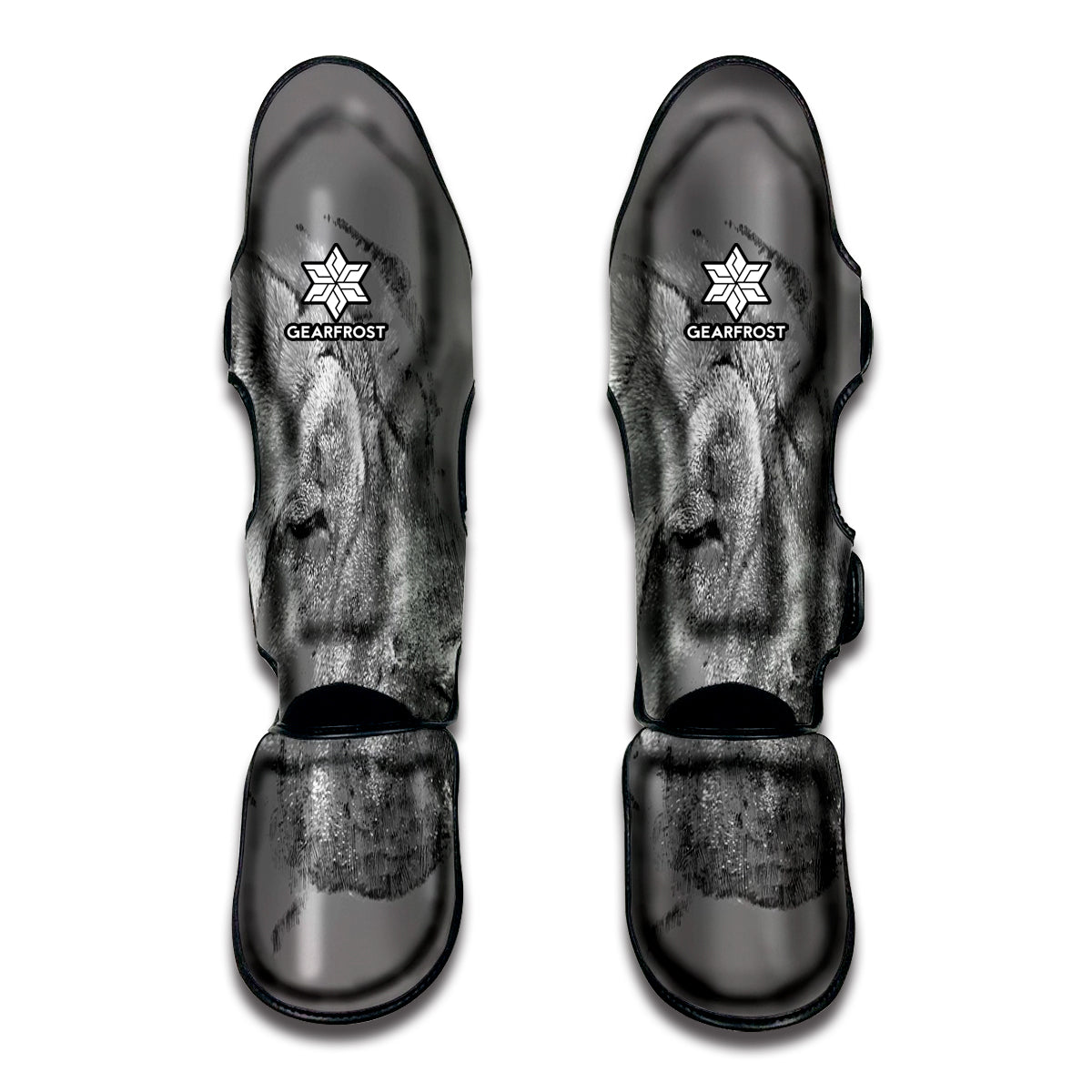 Monochrome Shar Pei Print Muay Thai Shin Guard