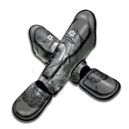 Monochrome Shar Pei Print Muay Thai Shin Guard