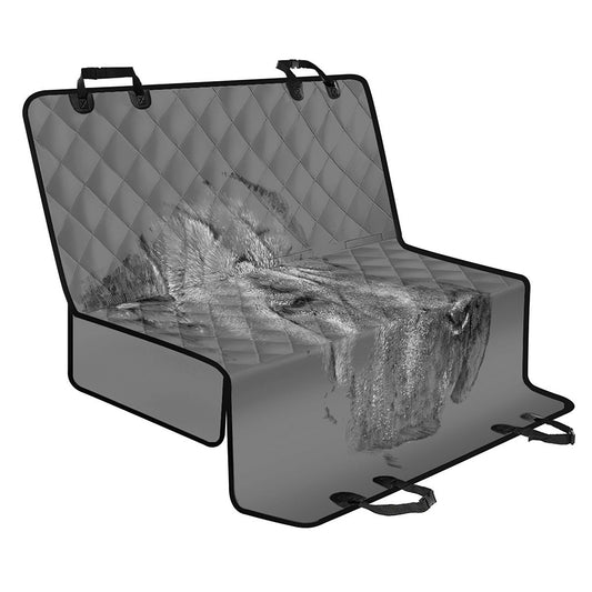 Monochrome Shar Pei Print Pet Car Back Seat Cover