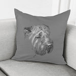 Monochrome Shar Pei Print Pillow Cover