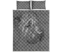 Monochrome Shar Pei Print Quilt Bed Set