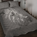 Monochrome Shar Pei Print Quilt Bed Set