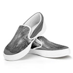 Monochrome Shar Pei Print White Slip On Shoes