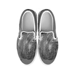 Monochrome Shar Pei Print White Slip On Shoes
