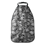 Monochrome Skull Flowers Pattern Print Car Seat Organizers