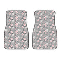 Monochrome Spring Floral Print Front Car Floor Mats