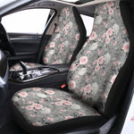 Monochrome Spring Floral Print Universal Fit Car Seat Covers