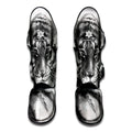 Monochrome Watercolor White Tiger Print Muay Thai Shin Guards