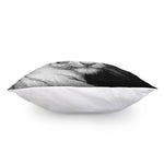 Monochrome White Bengal Tiger Print Pillow Cover