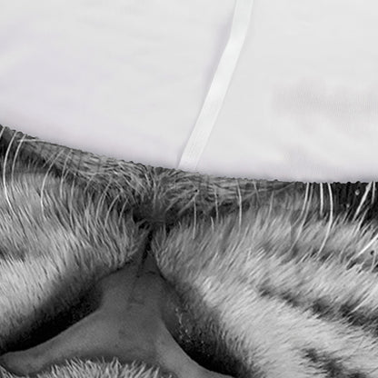 Monochrome White Bengal Tiger Print Sofa Cover