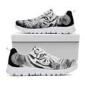 Monochrome White Bengal Tiger Print White Running Shoes