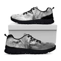 Monochrome Wolf Print Black Running Shoes