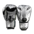 Monochrome Wolf Print Boxing Gloves