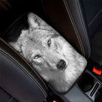 Monochrome Wolf Print Car Center Console Cover