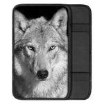 Monochrome Wolf Print Car Center Console Cover
