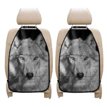 Monochrome Wolf Print Car Seat Organizers