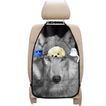 Monochrome Wolf Print Car Seat Organizers