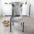 Monochrome Wolf Print Dining Chair Slipcover