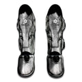 Monochrome Wolf Print Muay Thai Shin Guards