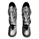 Monochrome Wolf Print Muay Thai Shin Guard