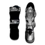 Monochrome Wolf Print Muay Thai Shin Guard