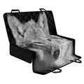 Monochrome Wolf Print Pet Car Back Seat Cover