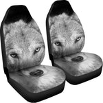 Monochrome Wolf Print Universal Fit Car Seat Covers