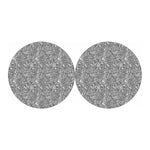 Monochrome Zentangle Pattern Print Car Coasters