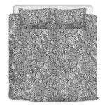 Monochrome Zentangle Pattern Print Duvet Cover Bedding Set