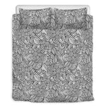 Monochrome Zentangle Pattern Print Duvet Cover Bedding Set