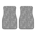 Monochrome Zentangle Pattern Print Front Car Floor Mats