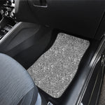 Monochrome Zentangle Pattern Print Front Car Floor Mats