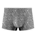 Monochrome Zentangle Pattern Print Men's Boxer Briefs