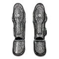 Monochrome Zentangle Pattern Print Muay Thai Shin Guards