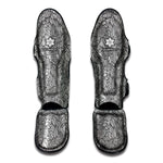 Monochrome Zentangle Pattern Print Muay Thai Shin Guard