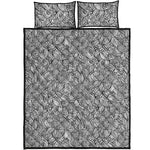 Monochrome Zentangle Pattern Print Quilt Bed Set