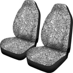 Monochrome Zentangle Pattern Print Universal Fit Car Seat Covers