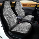 Monochrome Zentangle Pattern Print Universal Fit Car Seat Covers