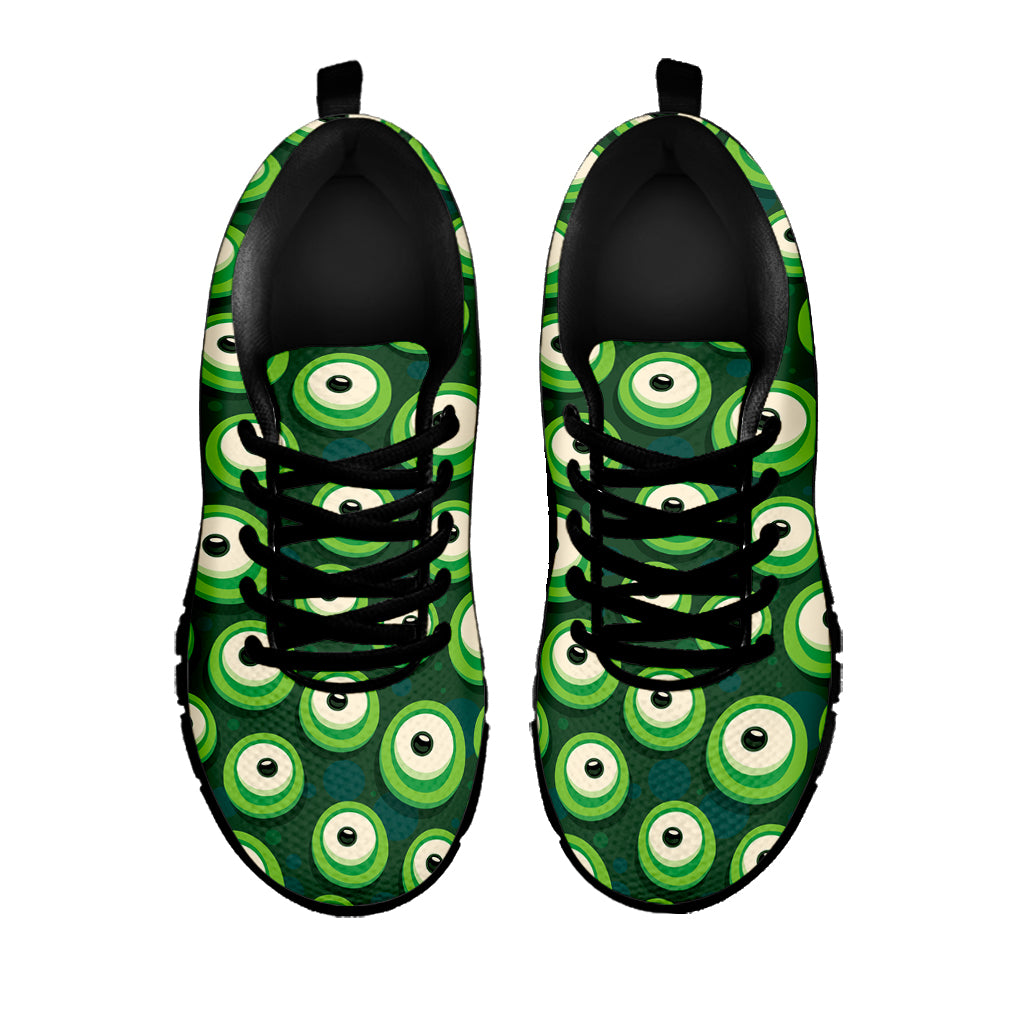 Monster Eyes Pattern Print Black Sneakers