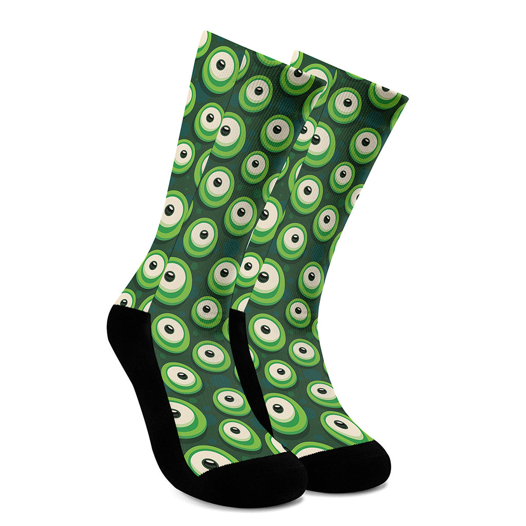 Monster Eyes Pattern Print Crew Socks