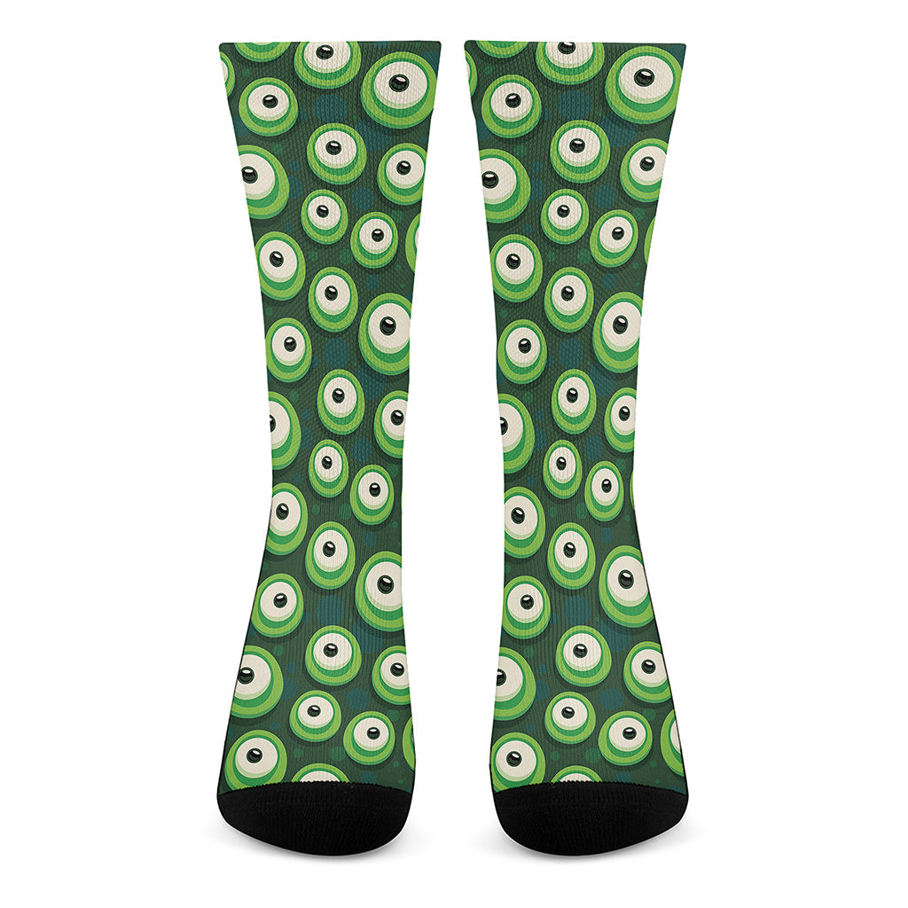 Monster Eyes Pattern Print Crew Socks