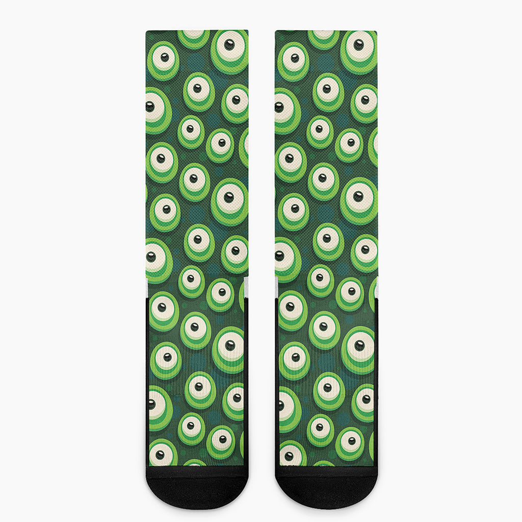 Monster Eyes Pattern Print Crew Socks