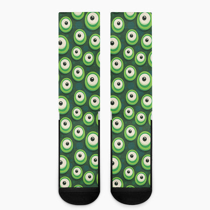 Monster Eyes Pattern Print Crew Socks