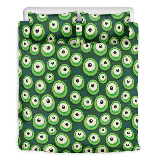 Monster Eyes Pattern Print Duvet Cover Bedding Set