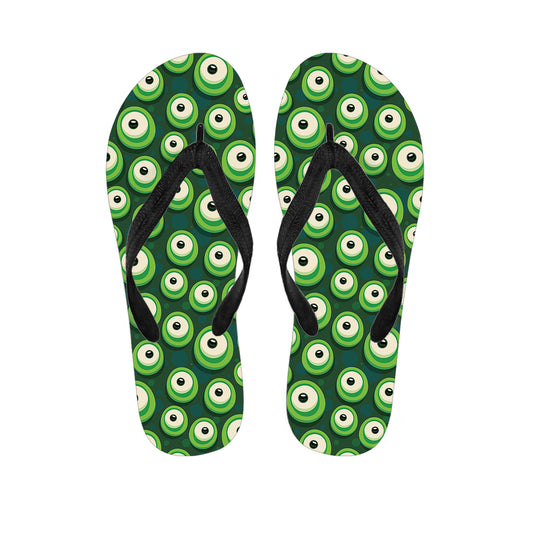 Monster Eyes Pattern Print Flip Flops